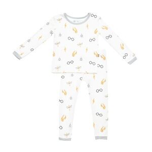 Kyte BABY Cream and Gray Harry Potter Print Pajama Set